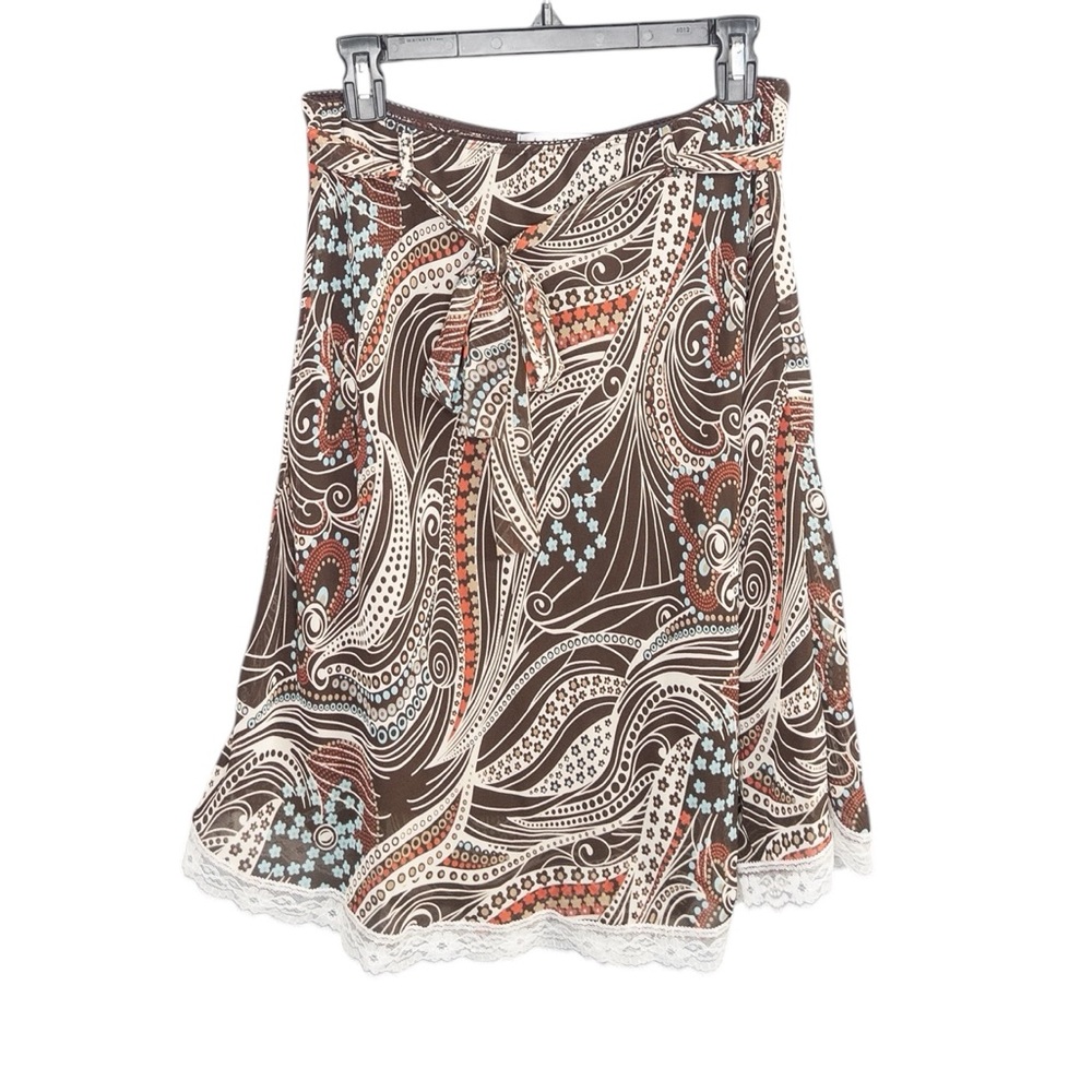Vintage 90s Y2K La Belle‎ Large L A-line Skirt Fairy Whimsigoth Bohemian Chiffon